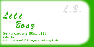 lili bosz business card